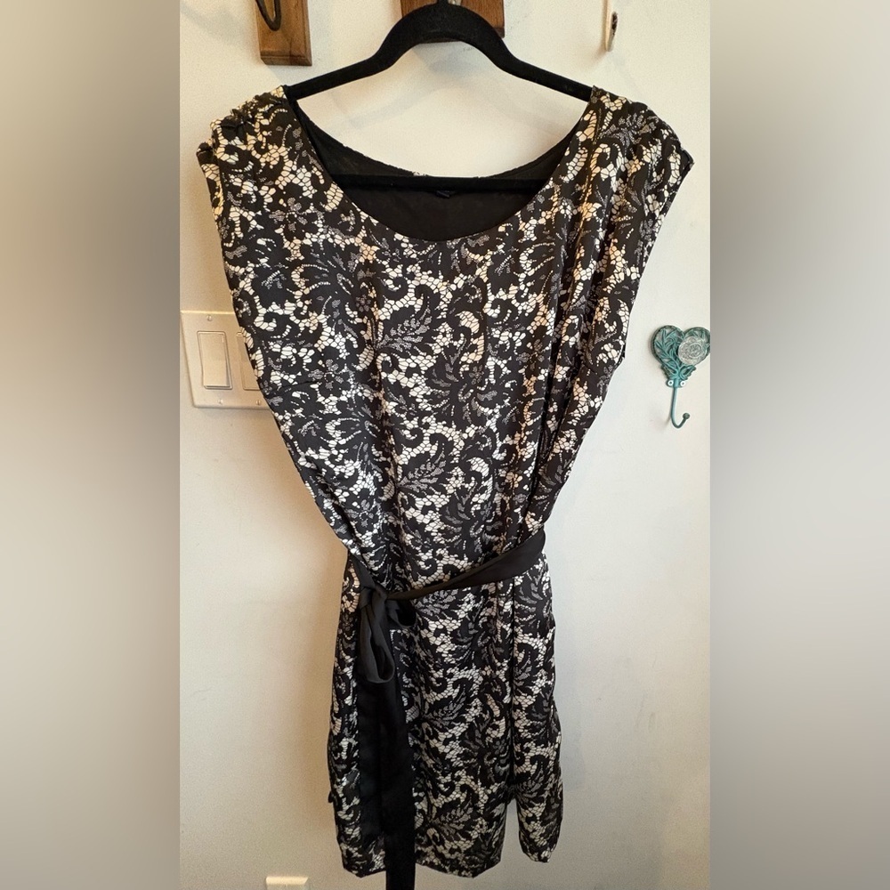 Black and White Patterned Dress